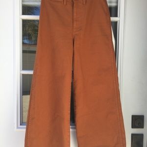 Madewell Wide Leg Orange Emmett Pant